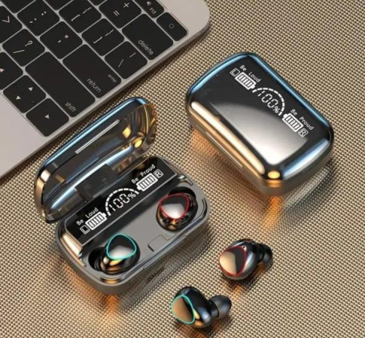 M10 Digital Display Case Earbuds Black