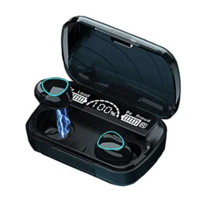 M10 Digital Display Case Earbuds Black