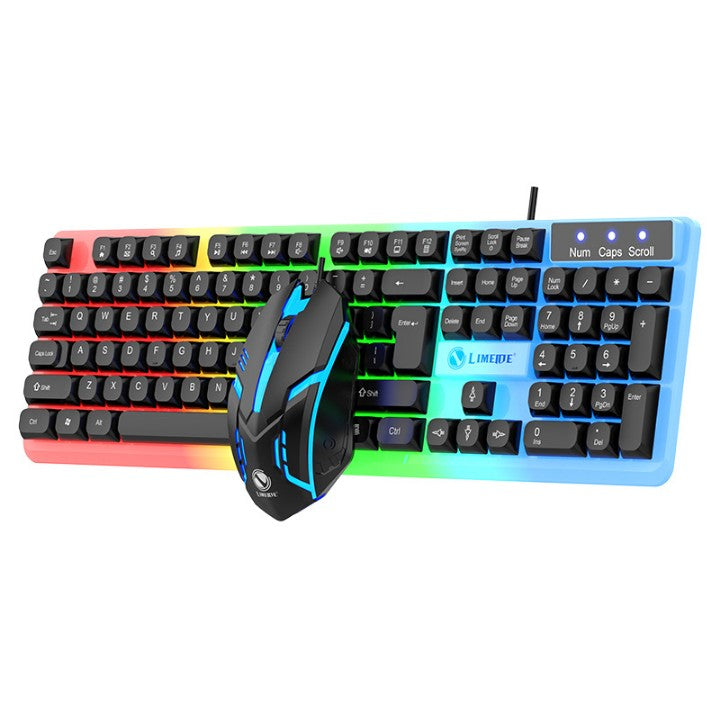 Li magnesium GTX350 Leminous keyboard and mouse set suspended keyboard mechanical feel E sports games  mouse keyboard