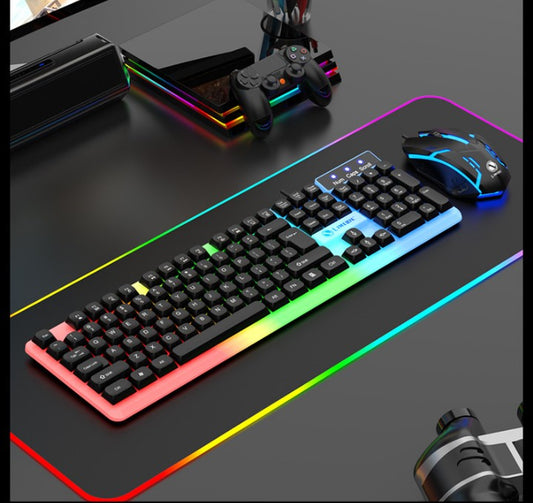 Li magnesium GTX350 Leminous keyboard and mouse set suspended keyboard mechanical feel E sports games  mouse keyboard